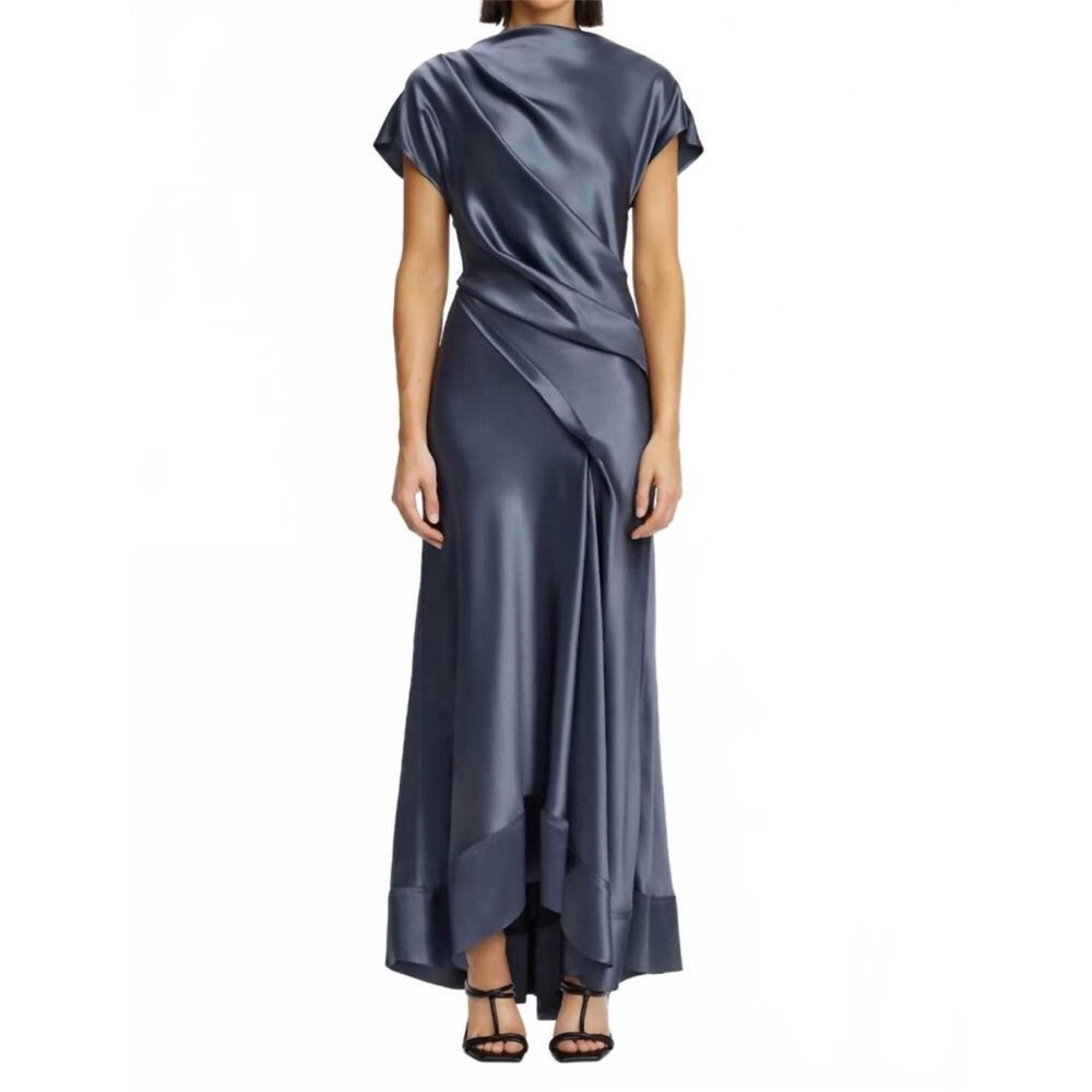 NEW ACLER glatton maxi dress in slate, SIZE 4